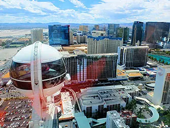 The LINQ High Roller di Las Vegas - Vista