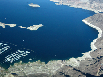 Veduta aerea di Lake Mead