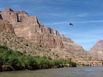 Vista del Grand Canyon durante il tour in elicottero